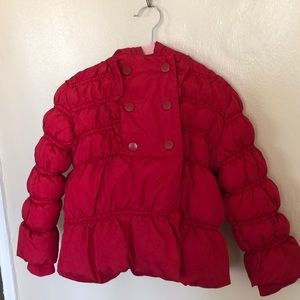 Girls red bomber jacket